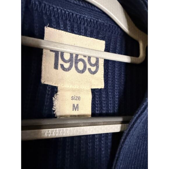 GAP 1969 Premium blue ribbed button up cardigan sweater - Picture 3 of 9